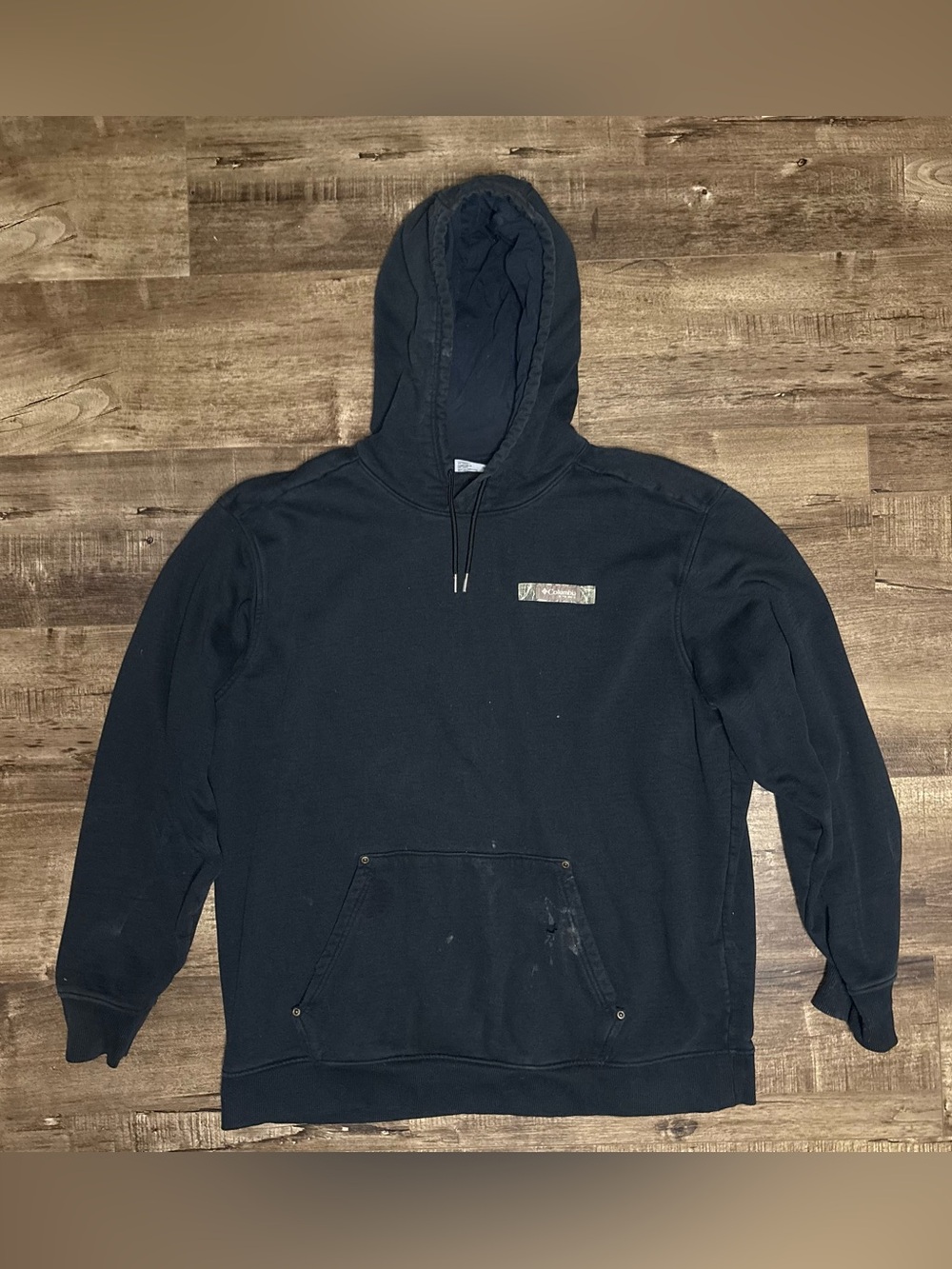 Columbia Black Pullover Hoodie with Kangaroo Pocket